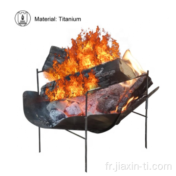 Foyer en titane net pour barbecues pliables